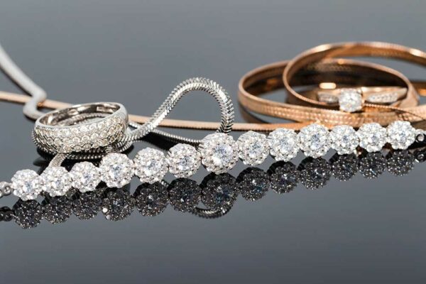 Jewelry bracelets, diamonds gold